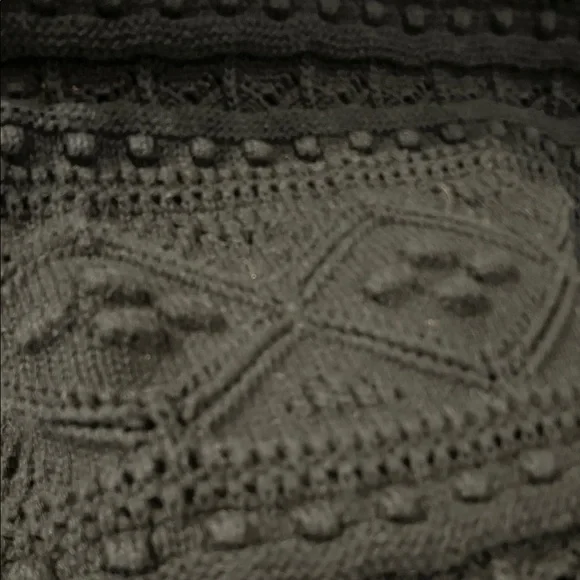 BODEN Claudia Black Textured Knitted Short Sleeve Top Black Sweater. Size 8 - Picture 4 of 7